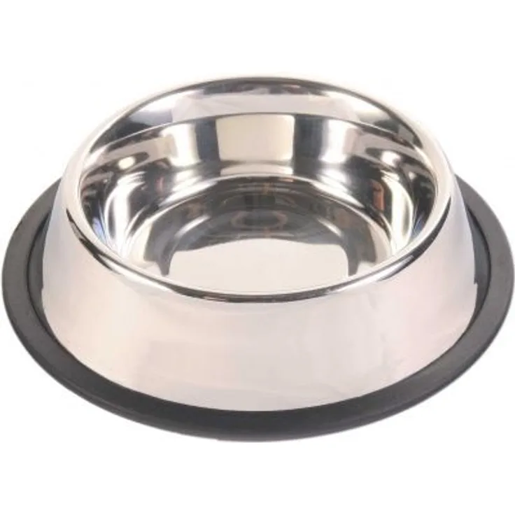 Trixie Edelstahlnapf mit Gummiring 0,45 l/ø 14 cm