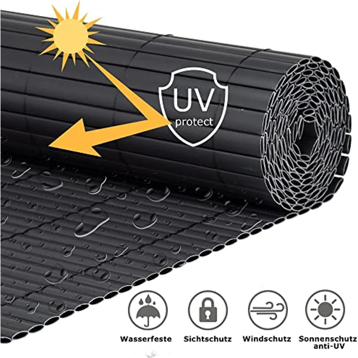 JAROLIFT PVC Sichtschutzmatte Sichtschutzzaun PREMIUM 180 x 500 cm J103101-051 – Bild 2