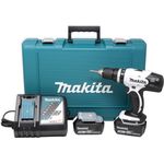 Makita DHP453RFEW Akku-Schlagbohrschrauber 18 V - 2x 3 Ah Akkus im Koffer