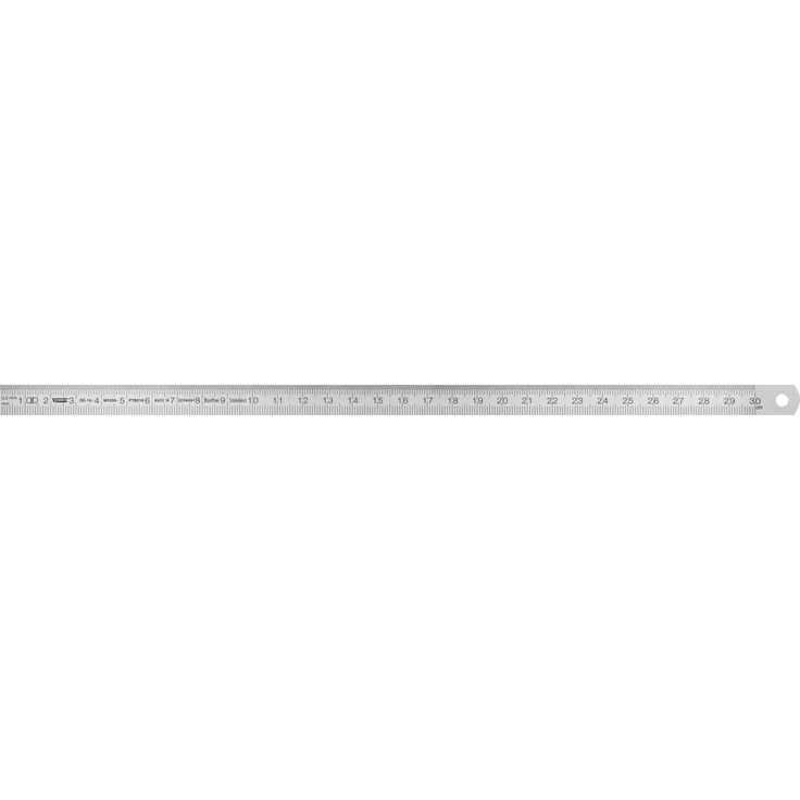 Vogel Germany Stahlmaßstab Typ B Messbereich 300 mm Querschnitt 13 mm x 0,5 mm