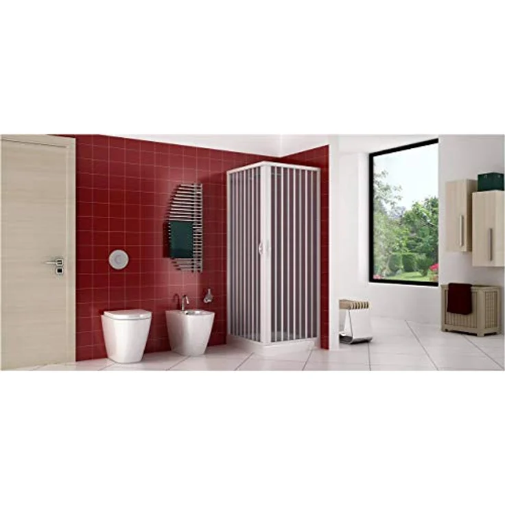 PVC Duschkabine 75x75 mit zentraler Öffnung Mod. Acquario – Bild 1