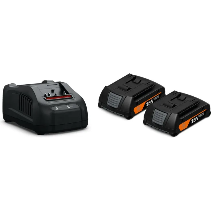2x Akku + Ladegerät Akku-Starter-Set GBA 18 V 2 Ah AS