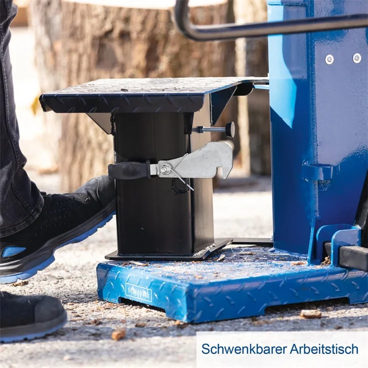 Scheppach Compact 15T Holzspalter stehend, 15 Tonnen Spaltkraft 400V 3500W, Meterholz bis 1070mm / max. Ø 450mm, schwenkbarer Tisch, Hartholz & Weichholz - inkl. Fahrvorrichtung – Bild 4