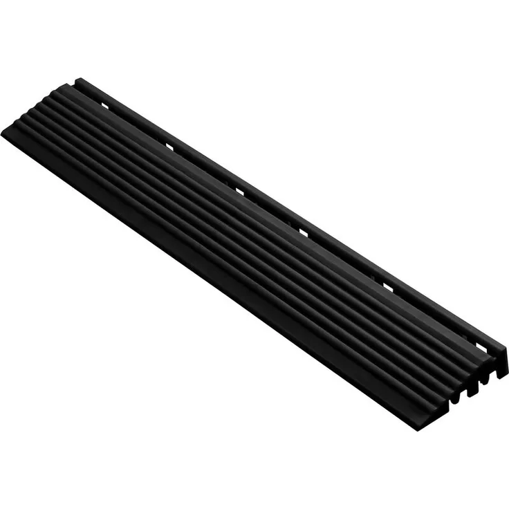 florco® Seitenteil für 40 x 40 cm Klickfliesen, schwarz, 40 x 6,2 x 1,8 cm, 4 Stück/Pack