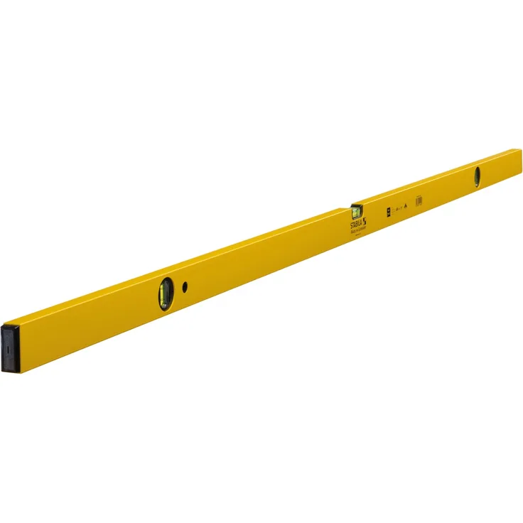 STABILA Wasserwaage Type 70-2, 180 cm, leichtes Alu-Profil, 1 Horizontal-Libelle, 2 Vertikal-Libellen, Made in Germany