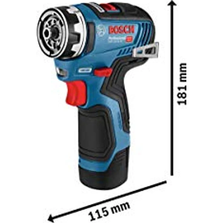 Bosch Professional GSR 12V-35 FC 06019H3004 12V Akkuschrauber (ohne Akku, FlexiClick System, max. Bohr Holz-Stahl: 32-10 mm, im Karton), 12 V, blau – Bild 4