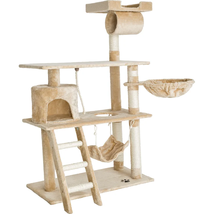 tectake Kratzbaum Marcel 141cm - beige – Bild 3