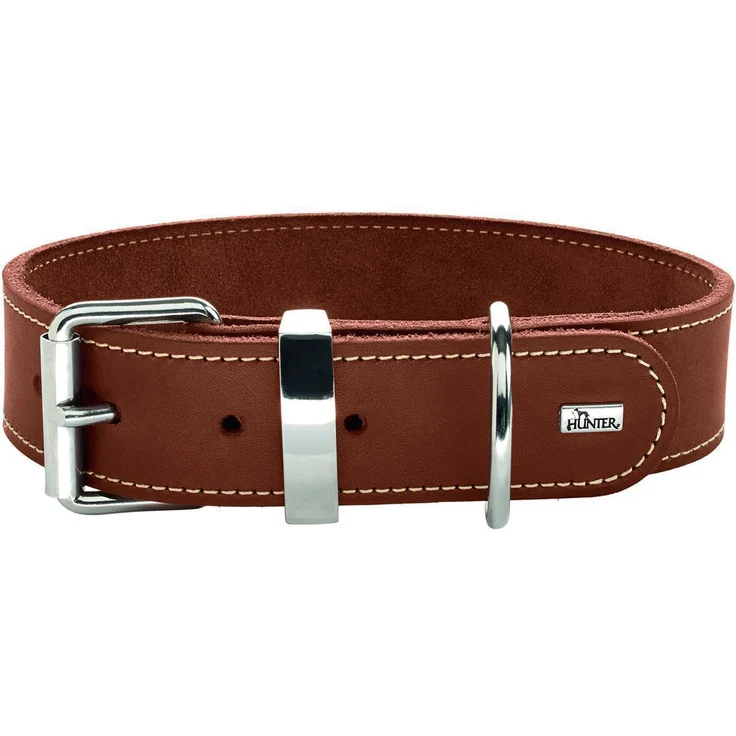 Hunter Hunde-Halsband Aalborg Special cognac S-M – Bild 1