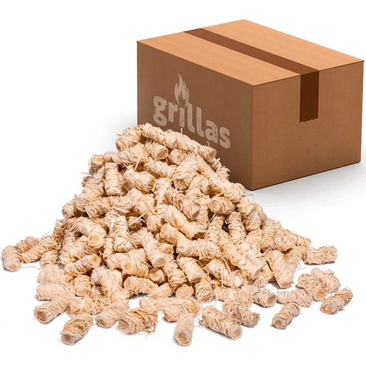 grillas BIO Anzünder Kaminanzünder Holzwolle Grillanzünder Holz Feueranzünder 2,5 kg – Bild 8