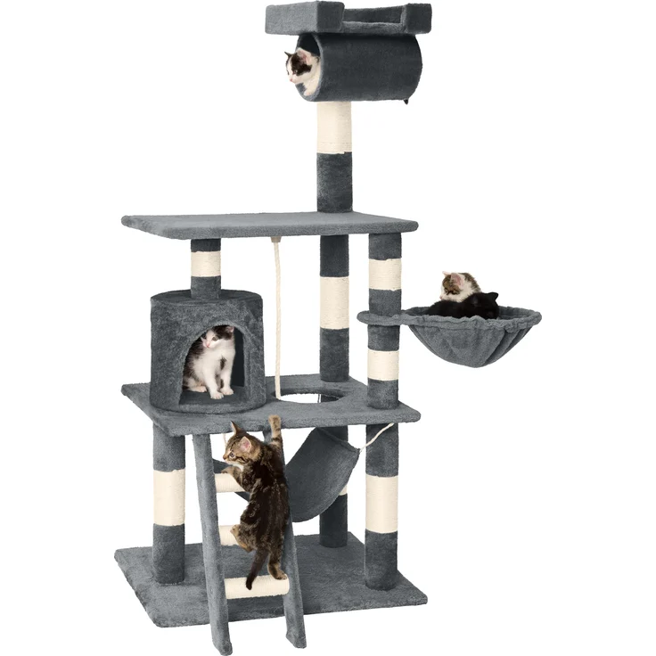 tectake Kratzbaum Stokeley 141cm - grau – Bild 3