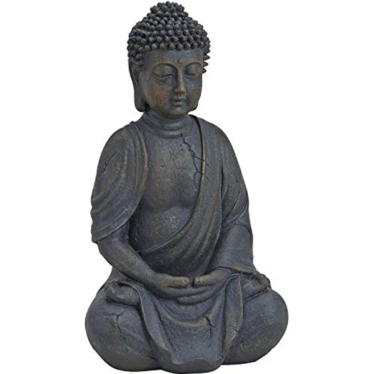 BOLTZE Dekofigur Buddha sitzend 20cm Feng-Shui Dekoration Ethno Design