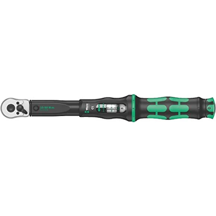 Wera 05075620001 Click-Torque C 1 Drehmomentschlüssel mit Umschaltknarre Schwarz, Grün, 1-2'', 10-50 Nm – Bild 2