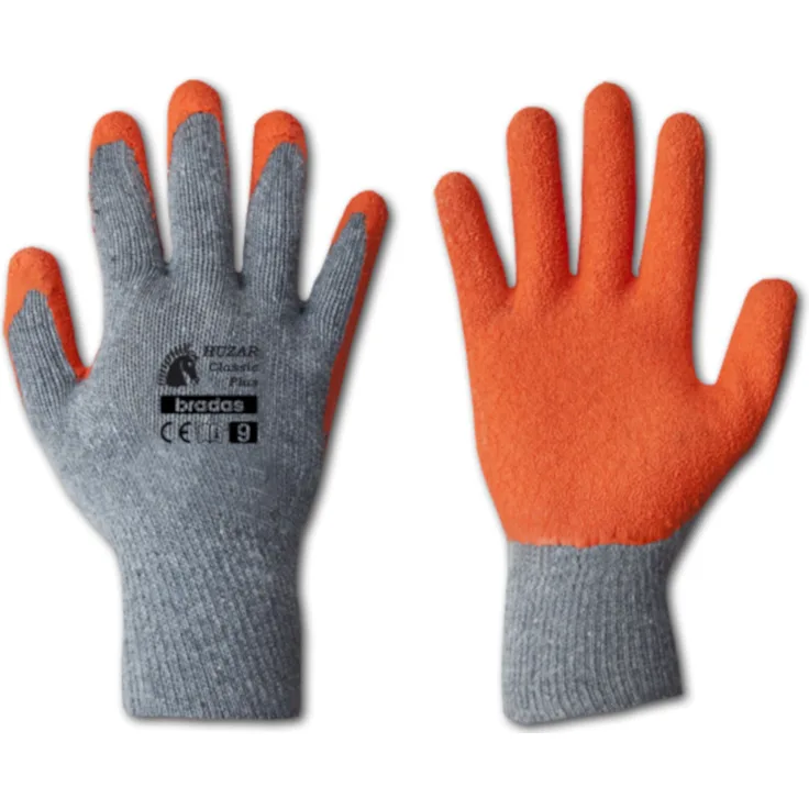 Arbeitshandschuhe Latexbeschichtung orange Classic Plus 10