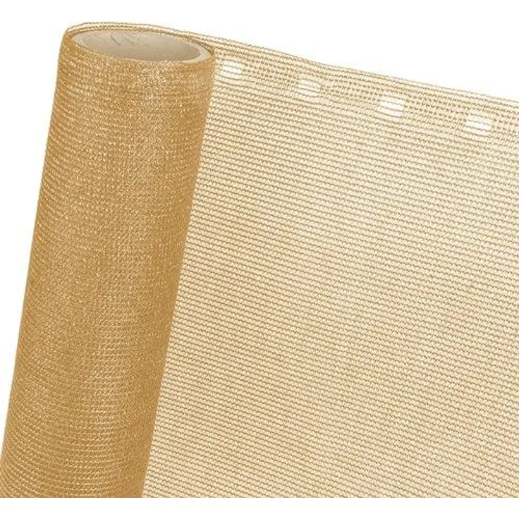 ZAUNBLENDE 85 % in 0,9m Breite (Meterware) Sichtblende Windschutz beige