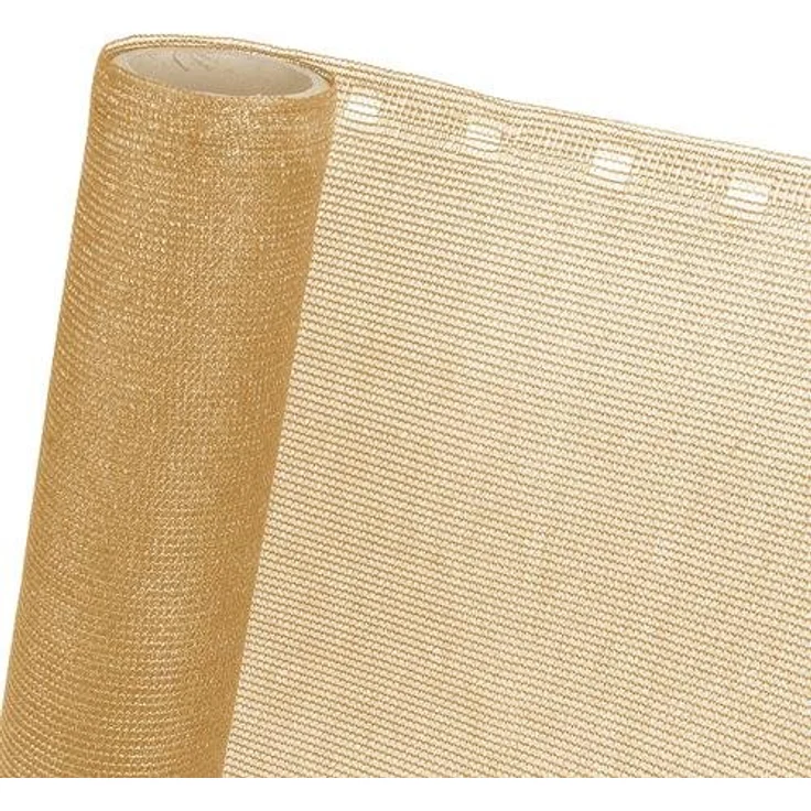 ZAUNBLENDE 85 % in 0,9m Breite (Meterware) Sichtblende Windschutz beige – Bild 1