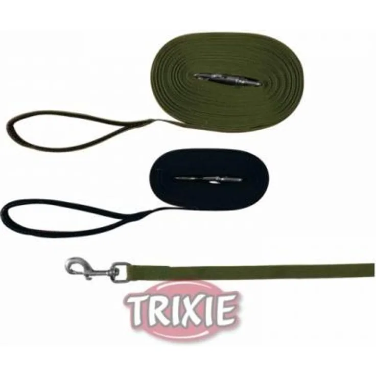 Trixie Schleppleine Gurtband schwarz 15 m/20 mm
