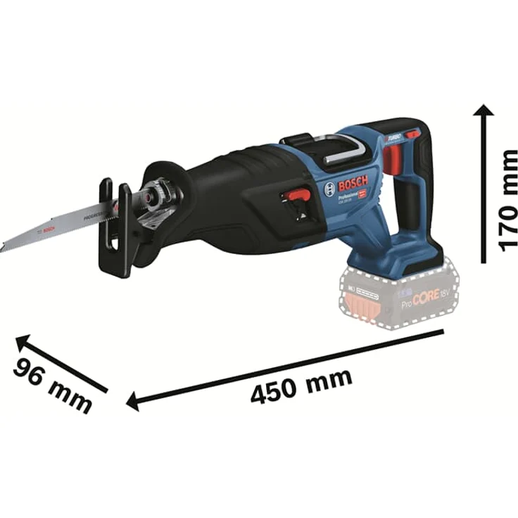 Bosch Professional GSA 18V-28 Akku-Säbelsäge BITURBO 1100 W 2 Akku ProCORE18V 5.5Ah, Ladegerät und L-BOXX – Bild 2