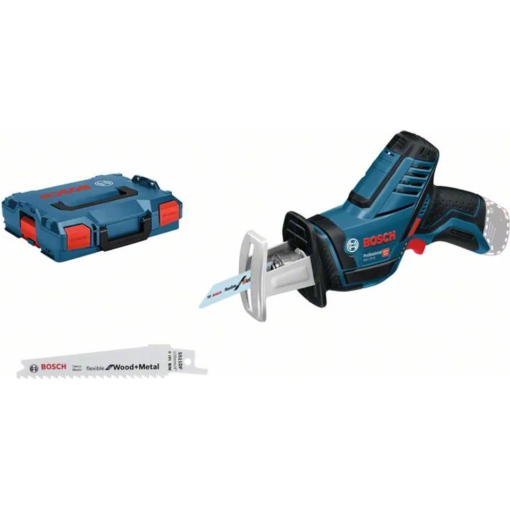 Bosch Professional Professional 12V System Akku-Säbelsäge GSA 12V-14 (Schnitttiefe Holz-Metallprofile: 65-50 mm, 2 Sägeblätter, ohne Akkus und Ladegerät, in L-Boxx) – Bild 1