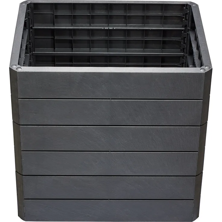 Garantia Ergo Quadro M75 Hochbeet Farbe stone, Größe 80x60 cm, Höhe 75 cm