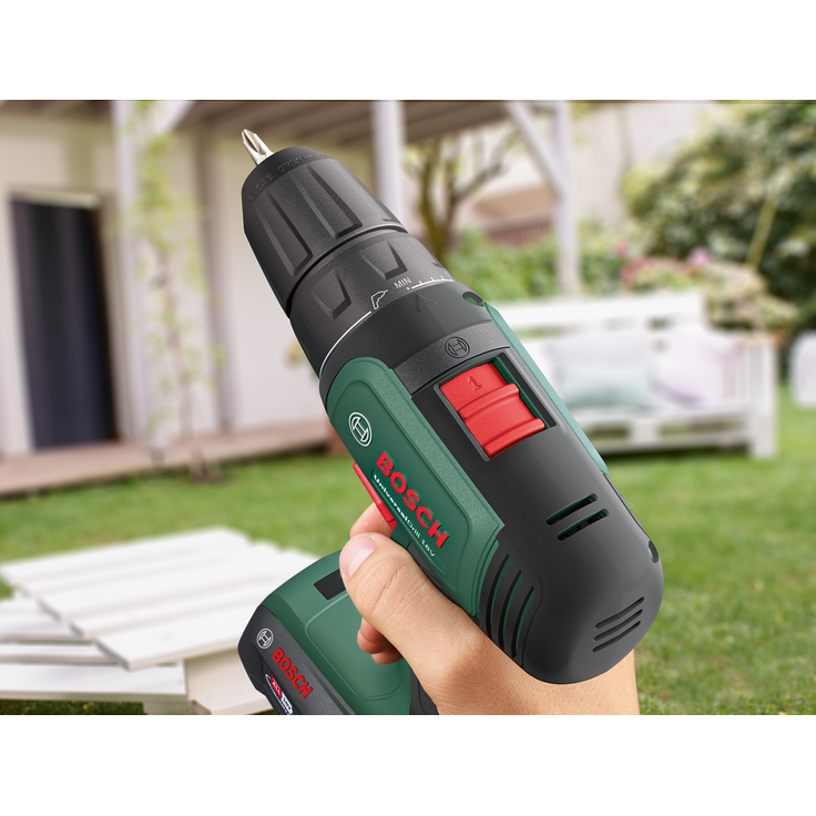 Bosch UniversalDrill 18V 06039D40 01 Power for All 18V Akku-Bohrschrauber 1 x 1,5 Ah mit Akku mit Ladegerät mit Tragekoffer – Bild 3