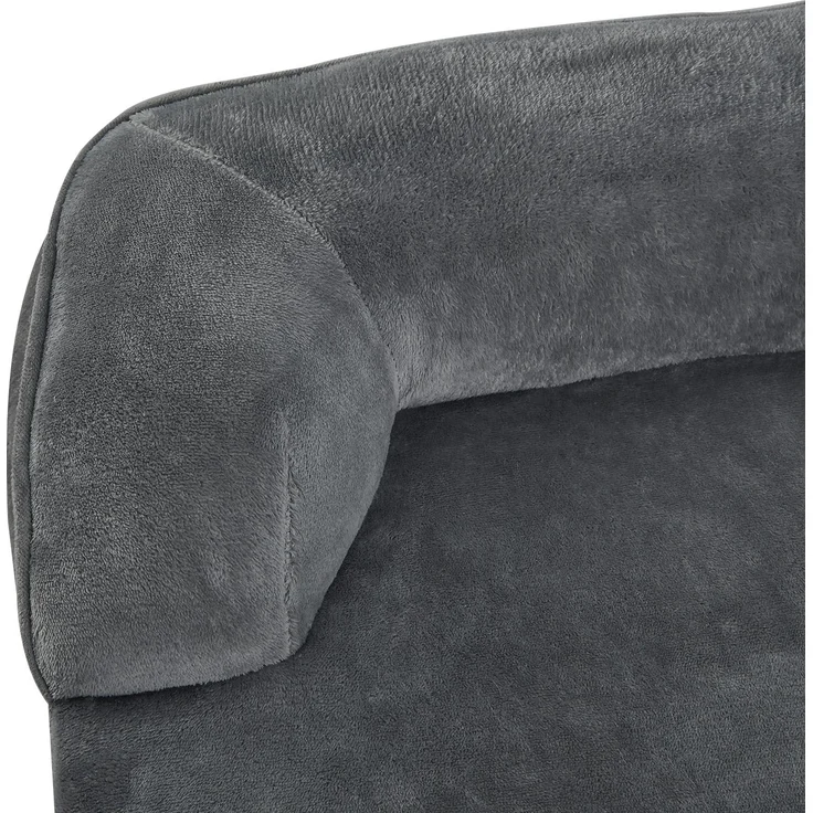 Juskys Hundebett Sheena L orthopädisch, waschbar & rutschfest – 89 x 63 x 18 cm – Hundesofa flauschig mittelgroße Hunde Grau – Haustierbett Hundesofa - Preisvergleich – Bild 10