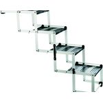 4-stufige Falt-Treppe, Breite: 37 cm/Höhe: bis zu 70 cm