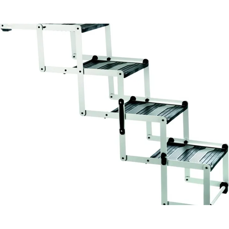 4-stufige Falt-Treppe, Breite: 37 cm/Höhe: bis zu 70 cm