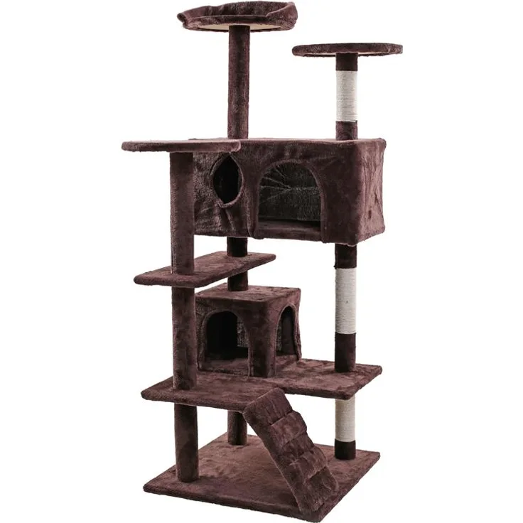 Kratzbaum Katzenbaum Katzenkratzbaum 130 cm XL Kletterbaum Spielbaum Braun