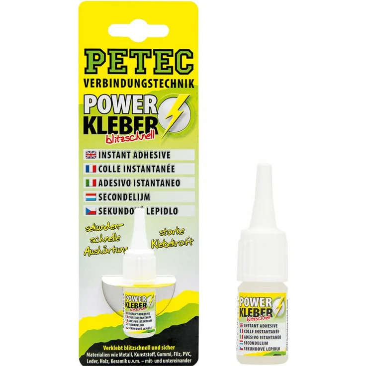 Petec 93403 POWER Kleber blitzschnell - 3 Gramm Flasche