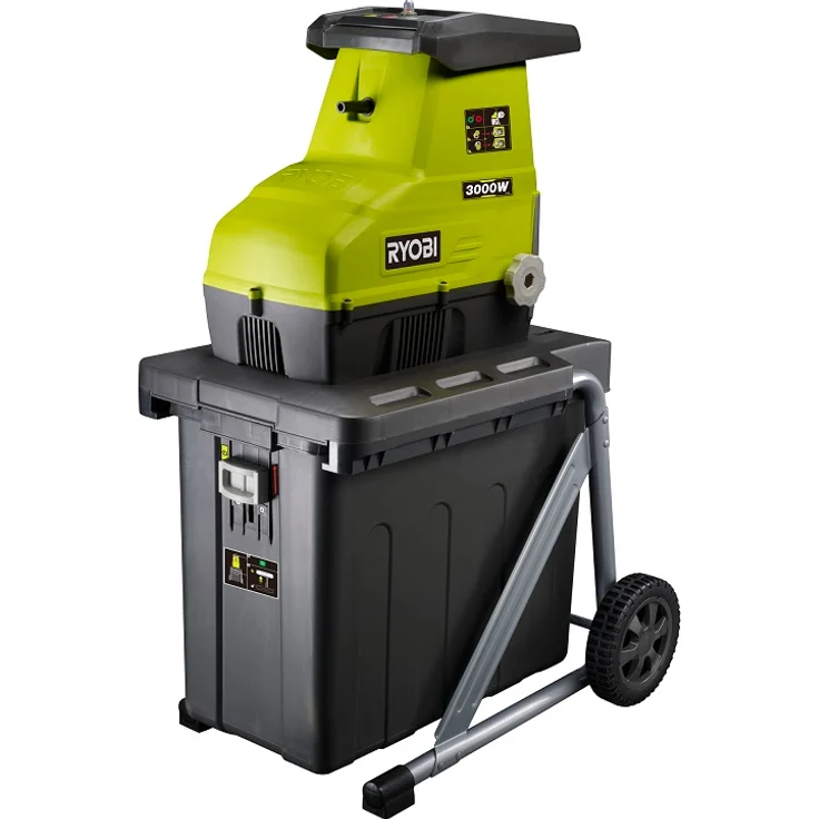 Ryobi Elektro-Häcksler Leisehäcksler Fräsblatt 45 mm Fangbox 55 Liter Selbsteinzug RSH3045U 3 000 W – Bild 1