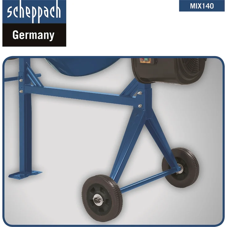 Scheppach MIX140 Betonmischer Netzbetrieb 550 Watt Trommelvolumen 140 Liter – Bild 6