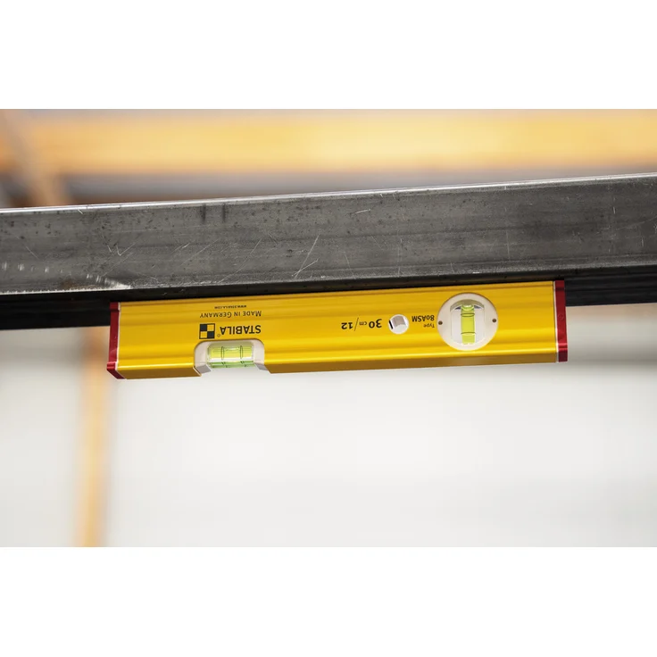 STABILA PRO SET 80 ASM, 4-teiliges Magnet-Wasserwaagen-Set: 120 cm / 60 cm / 30 cm / Tasche, verstärktes Alu-Profil, extrastarkes Seltenerd-Magnetsystem, integrierte Rutsch-Stopper, Made in Germany – Bild 4