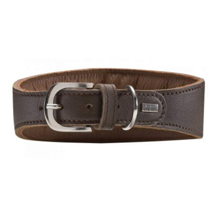 Hunter Windhund-Halsband Super Soft dunkelbraun M