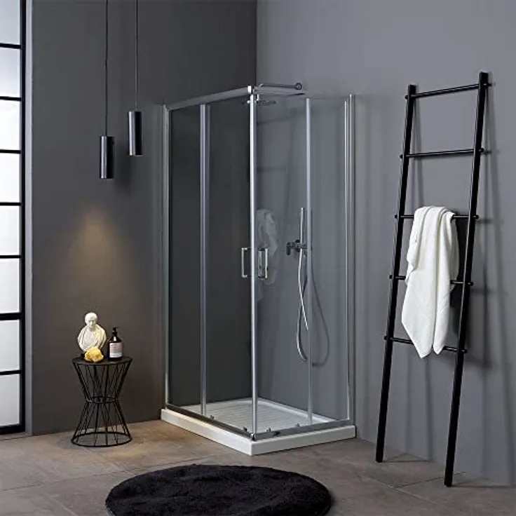 Preiswerte Duschkabine Aus 4 Mm Kristallglas 70 X 90 Mit Profil In Chromoptik