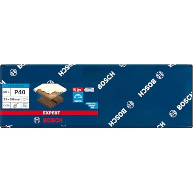 Expert C470 Schleifpapier mit 8 Löchern für Schwingschleifer, 93 x 186 mm, G 40, 50-tlg. - Preisvergleich – Bild 5