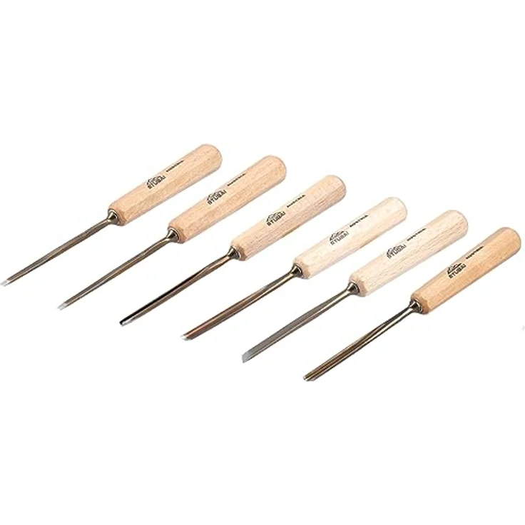 Schnitzersatz 14 teiliges Set in Rolltasche| STUBAI Schnitzersatz 14-tlg. Set für präzises Schnitzen und Gestalten von Holz, Schnitzwerkzeug für erfahrene Holzschnitzer oder Hobbyschnitzer – Bild 4