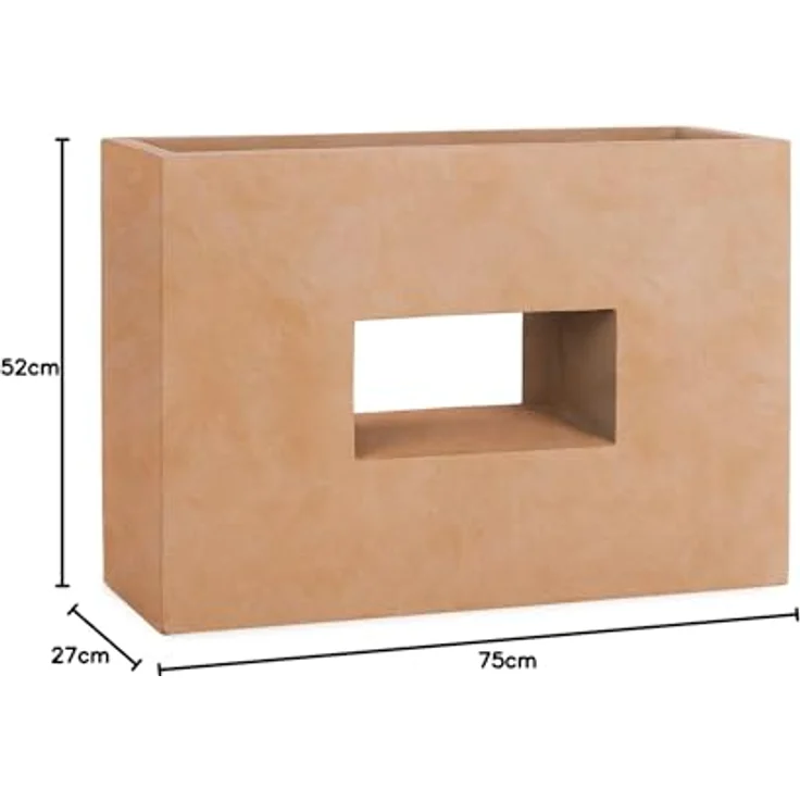 Pflanzwerk® Hochbeet Pflanzkübel VISTA Premium, Fiberglas Blumenkübel mit Lotus-Effekt, frostbeständig, handgefertigt, rechteckig, 20-25 Liter – Bild 9