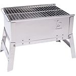 Bo-Camp Compact Deluxe Edelstahl Grill, Silber, 33 x 22,5 x 27,5 cm