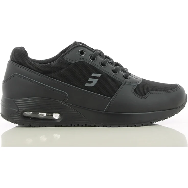 OXYPAS Safety Jogger Berufsschuh Dominique O1, rutschfester Sneaker mit optimaler Dämpfung, schwarz, Größe 44