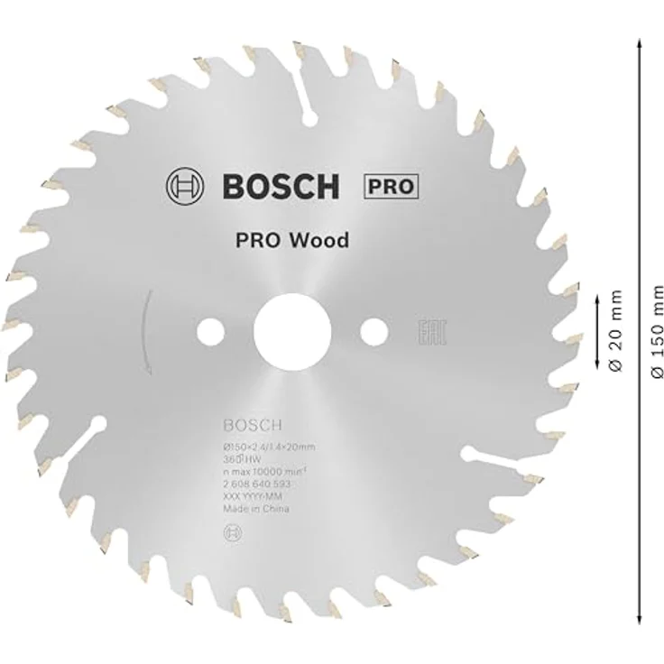 Bosch Professional Kreissägeblatt Optiline Wood (für Holz, 150 x 20 x 2,4 mm, 36 Zähne, Zubehör Kreissäge) – Bild 3