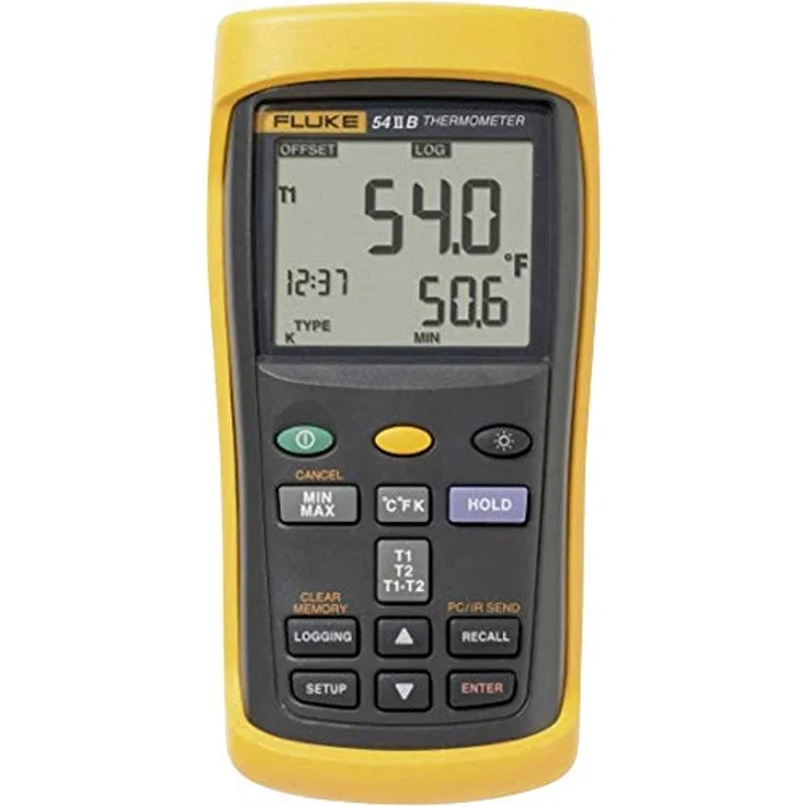Fluke 53-2 50 B HZ Temperatur-Messgeraet -250 - +1767 °C Fuehler-Typ E, J, K, N, R, S, T