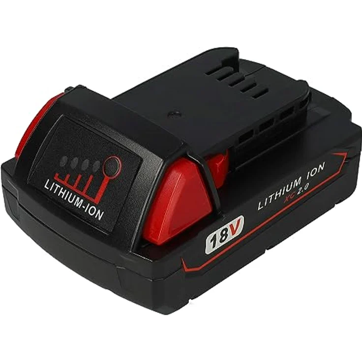vhbw Akku kompatibel mit BTI 18V Geräte ab 4/2013 Werkzeug (2000 mAh, Li-Ion, 18 V) - Hochleistungs-Akku in schwarz/rot – Bild 1