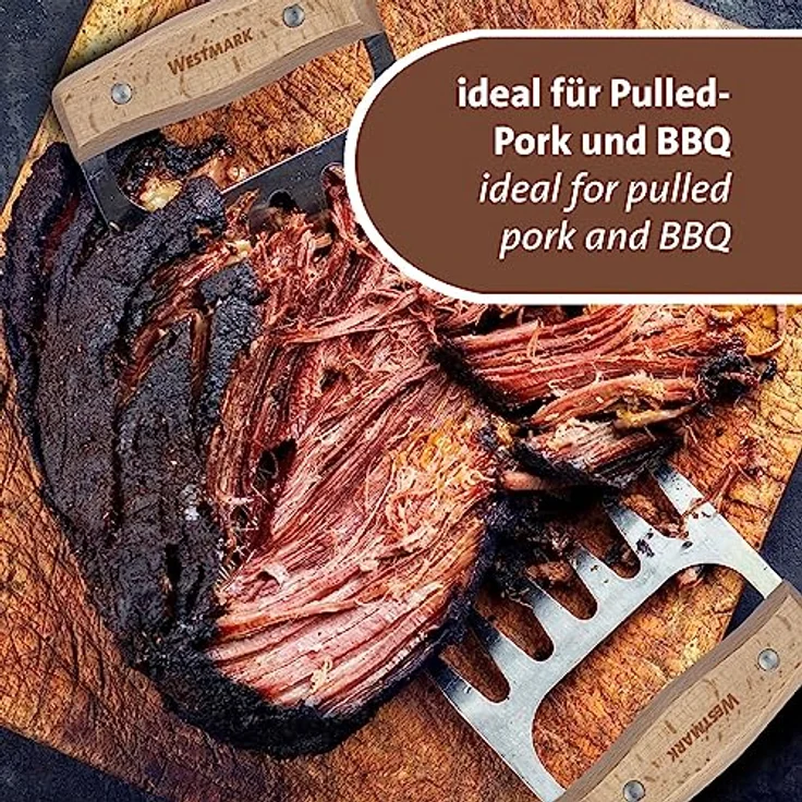 Westmark Fleischkrallen – Krallen zum Reißen und Zerkleinern von Fleisch, ideal für Pulled Pork, praktisches Küchen-, Grill- und BBQ-Zubehör – Edelstahl, 2 Stück – Bild 3