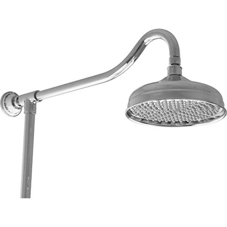 PaulGurkes Duscharmatur PGSETNXAP1, Duschsystem mit Kopfbrause, Handbrause und ausklappbarem Auslauf, Chrom – Bild 5
