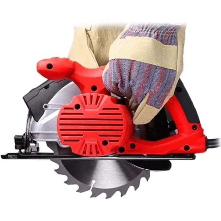 Walter Werkzeuge - WALTER Handkreissäge 1200W, mit Laser, einstellbarer Tiefenanschlag, Gehrungsschnitte bis 45°, Parallelanschlag – Bild 6