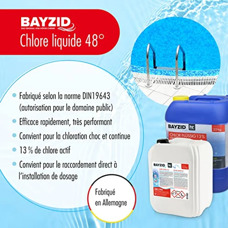 1 x 25 kg Chlor Flüssig BAYZID in 25 Kg Kanistern – Bild 3