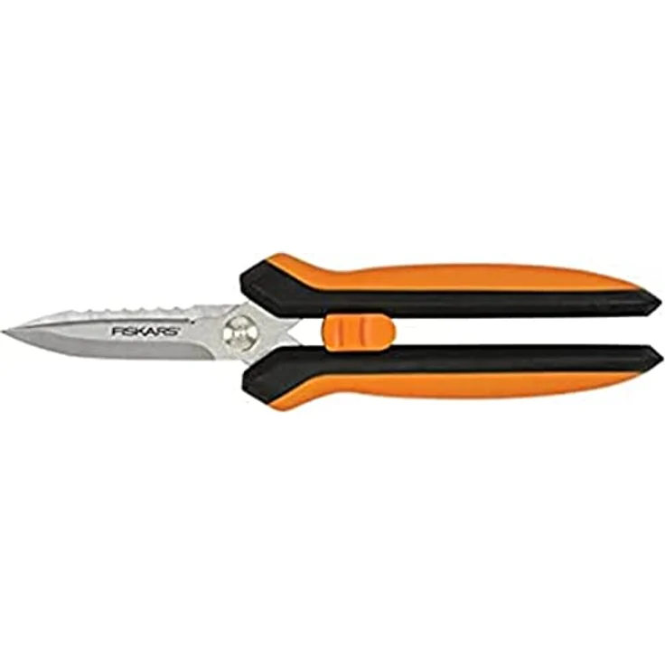 Fiskars Mehrzweck-Gartenschere, Länge: 20,6 cm, Rostfreie Stahl-Klingen/Kunststoff-Griffe, Schwarz/Orange, Solid, SP-320, 1063328 – Bild 1