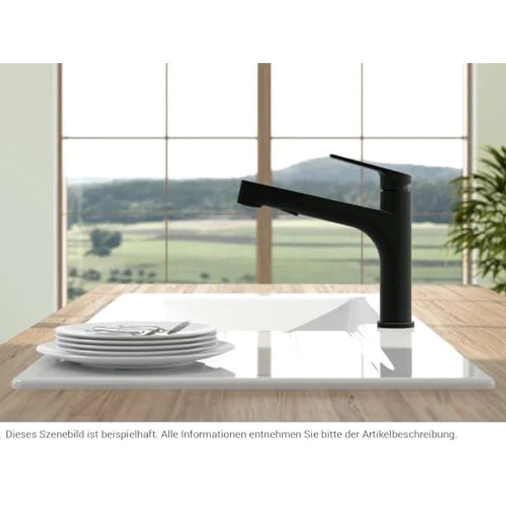 Villeroy & Boch Junis Sky Shower Küchenarmatur, Edelstahl mit Laminar- und Brausestrahl, herausziehbarer Handbrause, pflegeleicht – Bild 4