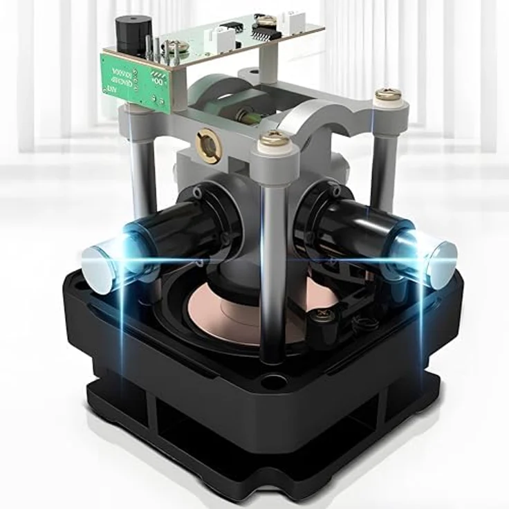 Retoo Linienlaser Kreuzlinienlaser Stativ Selbstnivellierend Baulaser Kreuzlaser IP54, Baustellen Inneneinrichtung LCD Wasserschutz Leitungsflimmeralarm, grün - Preisvergleich – Bild 3