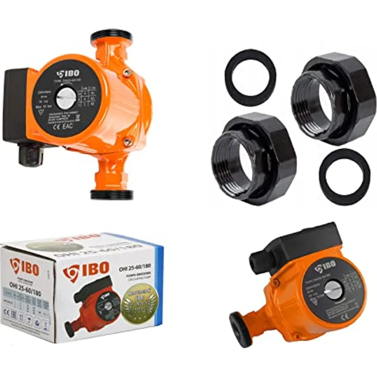IBO OHI 25-60/180, Hauswasserpumpe mit 3-stufigem Geschwindigkeitsregler, Energieeffizienz 46-93 W, leiser Betrieb